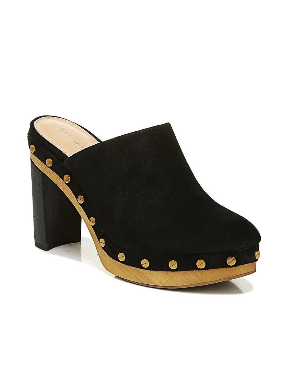 Veronica Beard Black Suede Grita Clogs
